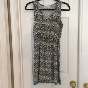 Black and white tribal pattern dress